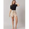 imageFloerns Womens Basic Mock Neck Short Sleeve Solid Rib Knit Tops Tee ShirtsA Black