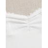 imageFloerns Womens Contrast Lace Spaghetti Strap Ruched Rib Knit Cami Crop TopWhite Plain