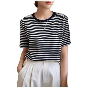 imageFloerns Womens Basic Mock Neck Short Sleeve Solid Rib Knit Tops Tee ShirtsBlack Ink White