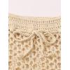 imageFloerns Womens Bathing Suit Tie Waist Crochet Beach Cover Up SkirtApricot