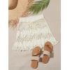 imageFloerns Womens Bathing Suit Tie Waist Crochet Beach Cover Up SkirtApricot Solid