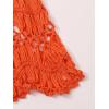imageFloerns Womens Bathing Suit Tie Waist Crochet Beach Cover Up SkirtOrange Solid