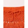 imageFloerns Womens Bathing Suit Tie Waist Crochet Beach Cover Up SkirtOrange Solid