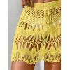 imageFloerns Womens Bathing Suit Tie Waist Crochet Beach Cover Up SkirtYellow L