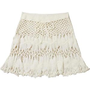 imageFloerns Womens Bathing Suit Tie Waist Crochet Beach Cover Up SkirtApricot Solid