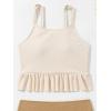 imageFloerns Girls Color Block Ruffle Trim Two Piece Bikini SwimsuitBeige