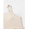 imageFloerns Girls Color Block Ruffle Trim Two Piece Bikini SwimsuitBeige