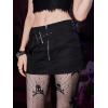 imageFloerns Womens Casual A Line Flare Jean Denim Mini Skirts with PocketBlackwith Belted
