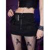 imageFloerns Womens Casual A Line Flare Jean Denim Mini Skirts with PocketBlackwith Belted