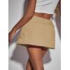 imageFloerns Womens Casual A Line Flare Jean Denim Mini Skirts with PocketKhaki Plain