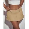 imageFloerns Womens Casual A Line Flare Jean Denim Mini Skirts with PocketKhaki Plain