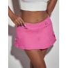 imageFloerns Womens Casual A Line Flare Jean Denim Mini Skirts with PocketPastel Pink