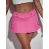 imageFloerns Womens Casual A Line Flare Jean Denim Mini Skirts with PocketPastel Pink