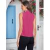 imageFloerns Womens Tie Bow Neck Sleeveless Chiffon Solid Blouse TopHot Pink