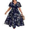 Dark Blue Foral
