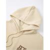 imageFloerns Mens Long Sleeve Lightweight Drawstring Letter Print Graphic Hoodies Sweatshirt TopsApricot and Brown