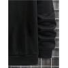 imageFloerns Mens Long Sleeve Lightweight Drawstring Letter Print Graphic Hoodies Sweatshirt TopsBlack Ink Letter