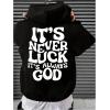 imageFloerns Mens Long Sleeve Lightweight Drawstring Letter Print Graphic Hoodies Sweatshirt TopsBlack Ink Slogan