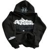 imageFloerns Mens Long Sleeve Lightweight Drawstring Letter Print Graphic Hoodies Sweatshirt TopsBlack Ink White