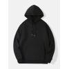 imageFloerns Mens Long Sleeve Lightweight Drawstring Letter Print Graphic Hoodies Sweatshirt TopsBlack and White
