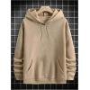 imageFloerns Mens Long Sleeve Lightweight Drawstring Letter Print Graphic Hoodies Sweatshirt TopsLetter Khaki