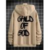 imageFloerns Mens Long Sleeve Lightweight Drawstring Letter Print Graphic Hoodies Sweatshirt TopsLetter Khaki