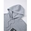 imageFloerns Mens Long Sleeve Lightweight Drawstring Letter Print Graphic Hoodies Sweatshirt TopsLight Grey Black