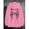 imageFloerns Mens Long Sleeve Lightweight Drawstring Letter Print Graphic Hoodies Sweatshirt TopsPink
