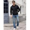 imageFloerns Mens Long Sleeve Lightweight Drawstring Letter Print Graphic Hoodies Sweatshirt TopsWhite Ink Black