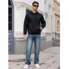 imageFloerns Mens Long Sleeve Lightweight Drawstring Letter Print Graphic Hoodies Sweatshirt TopsWhite Ink Black