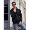 imageFloerns Mens Long Sleeve Lightweight Drawstring Letter Print Graphic Hoodies Sweatshirt TopsWhite Ink Black