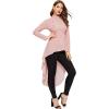 imageFloerns Womens Double Button Long Sleeve Round Neck Asymmetrical Blouse TopsPink