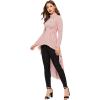 imageFloerns Womens Double Button Long Sleeve Round Neck Asymmetrical Blouse TopsPink
