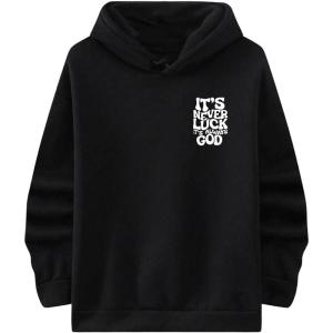 imageFloerns Mens Long Sleeve Lightweight Drawstring Letter Print Graphic Hoodies Sweatshirt TopsBlack Ink Slogan