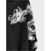 imageFloerns Mens Letter Graphic Print Lightweight Hoodies Long Sleeve Drawstring Pullover Sweatshirts With PocketsBlack Dragon
