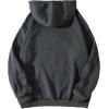 imageFloerns Mens Letter Graphic Print Lightweight Hoodies Long Sleeve Drawstring Pullover Sweatshirts With PocketsDark Grey