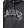 imageFloerns Mens Letter Graphic Print Lightweight Hoodies Long Sleeve Drawstring Pullover Sweatshirts With PocketsDark Grey