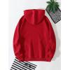 imageFloerns Mens Letter Graphic Print Lightweight Hoodies Long Sleeve Drawstring Pullover Sweatshirts With PocketsRed