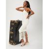 imageFloerns Womens Asymmetrical Fringe Hem Sleeveless Bodycon Party Long DressBeige