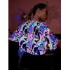 imageFloerns Womens Casual Reflective Short Sleeve Round Neck Crop Tops T ShirtsMulti
