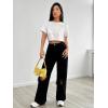 imageFloerns Womens Casual Reflective Short Sleeve Round Neck Crop Tops T ShirtsWhite