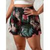 imageFloerns Womens Summer Tribal Print Elastic Waist Beach ShortsBlack Dull