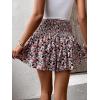 imageFloerns Womens Summer Tribal Print Elastic Waist Beach ShortsBlack Floral