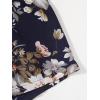 imageFloerns Womens Summer Tribal Print Elastic Waist Beach ShortsBlack Flower