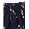 imageFloerns Womens Summer Tribal Print Elastic Waist Beach ShortsBlack Flower