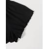 imageFloerns Womens Summer Tribal Print Elastic Waist Beach ShortsBlack Solid