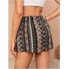 imageFloerns Womens Summer Tribal Print Elastic Waist Beach ShortsBlack Tribal