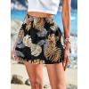imageFloerns Womens Summer Tribal Print Elastic Waist Beach ShortsBlack Tropical