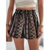 imageFloerns Womens Summer Tribal Print Elastic Waist Beach ShortsGreen Boho
