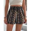 imageFloerns Womens Summer Tribal Print Elastic Waist Beach ShortsGreen Boho